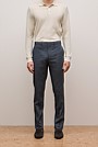 Cotton Wool Blend Straight Leg Trouser