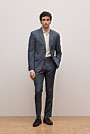 Cotton Wool Blend Straight Leg Trouser