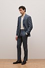Cotton Wool Blend Straight Leg Trouser