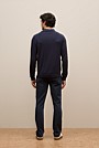 Merino Graphic Stripe Long Sleeve Polo