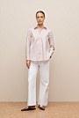 Cotton Poplin Jacquard Stripe Shirt