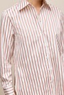 Cotton Poplin Jacquard Stripe Shirt
