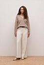 Brushed Alpaca Relaxed V Knit