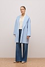 Double Faced Wool Wrap Coat