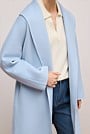 Double Faced Wool Wrap Coat
