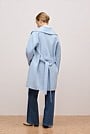 Double Faced Wool Wrap Coat