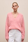 Brushed Alpaca Relaxed V Knit