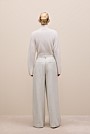 Italian Wool Blend Wide Leg Pant