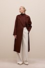 Brushed Wool Double Breasted Coat