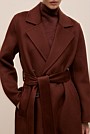 Brushed Wool Double Breasted Coat