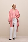 Brushed Wool Wrap Coat