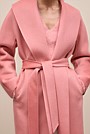 Brushed Wool Wrap Coat