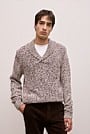 Textured Shawl Collar Knit