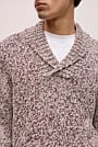 Textured Shawl Collar Knit