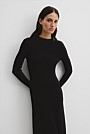 Rib Zip Neck Knit Dress
