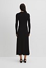 Rib Zip Neck Knit Dress