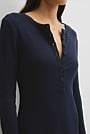 Long Sleeve Henley Dress