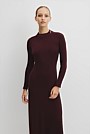 Rib Zip Neck Knit Dress