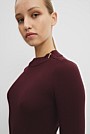 Rib Zip Neck Knit Dress