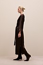 Satin Belted Column Dress