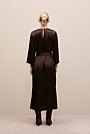 Satin Belted Column Dress