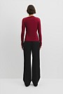 Merino Wool Blend Drape Neck Knit
