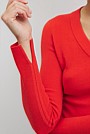 Wool Silk V-Neck Neck