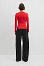 Wool Silk V-Neck Neck
