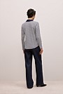 Cotton Stripe Button Detail Polo