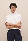 Cotton Cashmere Sleeveless High Neck Knit