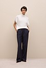 Cotton Cashmere Sleeveless High Neck Knit