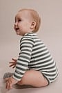 Long Sleeve Stripe Rib Bodysuit