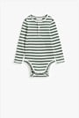 Long Sleeve Stripe Rib Bodysuit