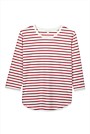 Pima Cotton Stripe 3/4 Sleeve T-Shirt
