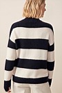 Alpaca Stripe Mock Neck Knit