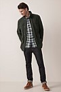 Brushed Herringbone Plaid Shirt