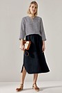 Drape Pull On Midi Skirt