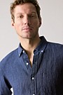 Regular Fit Delave Linen Long Sleeve Shirt
