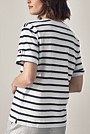 Tab Sleeve Stripe T-Shirt
