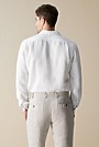 Tailored Fit Linen Piece Dyed Long Sleeve Shirt