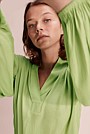 Recycled Polyester Popover Blouse