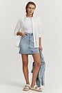 Australian Cotton Blend Denim Mini Skirt