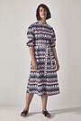 Linen Ikat Shirt Dress