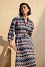 Linen Ikat Shirt Dress