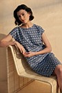 Linen Geometric Ikat Dress