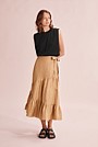 Organically Grown Linen Wrap Skirt