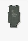 Organically Grown Cotton Giraffe Rib Bodysuit