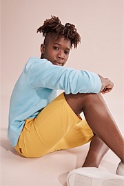 Teen Drawcord Linen Short