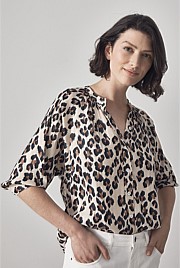 Etched Leopard Blouse