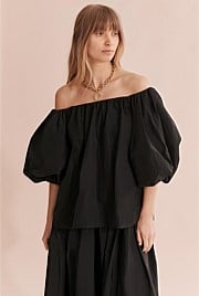 Off Shoulder Taffeta Top